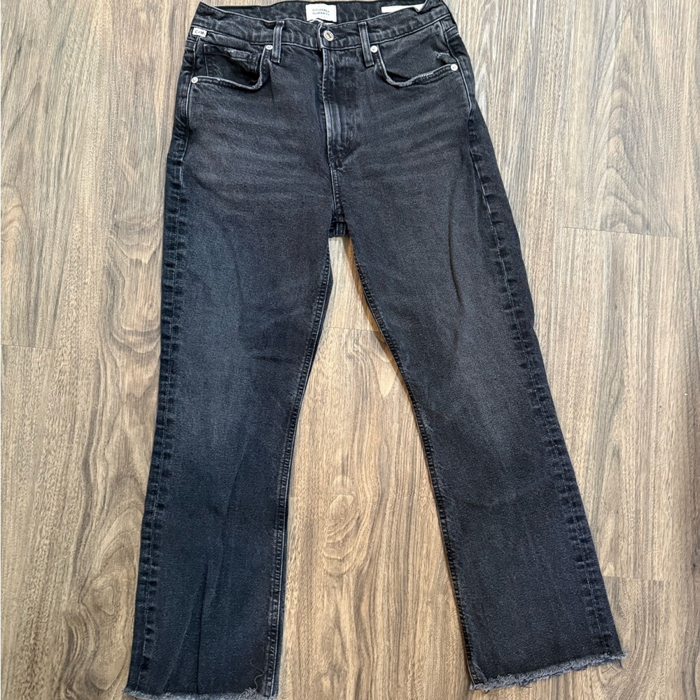Citizens Of Humanity Dark Gray Isola Boot Cut Ankle Length Jean 27